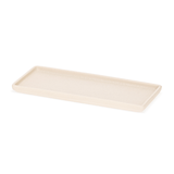 Bandeja em Cerâmica Retangular Branca 33cm - Ela Decora