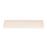 Bandeja em Cerâmica Retangular Branca 33cm - Ela Decora
