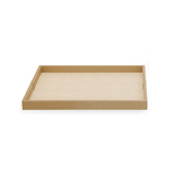 Bandeja em MDF e PU Marrom 40cm - Ela Decora