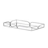Bandeja em Metal Espelhada Cromada G 35cm - Ela Decora