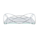 Bandeja Isabela Espelhada Prata Cromado - 10 x 20 cm - Ela Decora