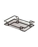 Bandeja Luana com Espelho Preta 40cm x 30cm - Ela Decora