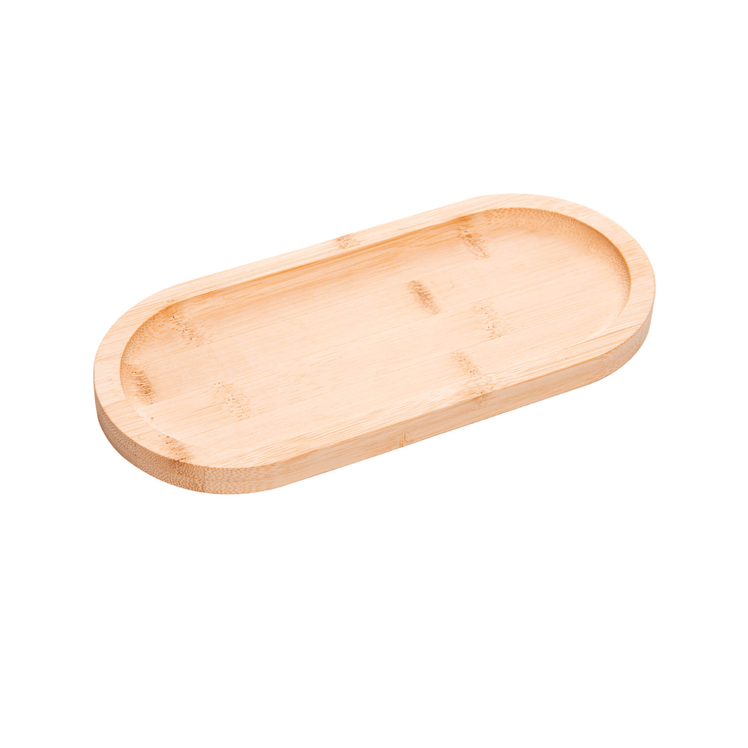 Bandeja Oval de Bambu Nature 20cm - Ela Decora
