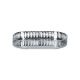 Bandeja Oval de Metal Espelhada Cromada 26cm - Ela Decora