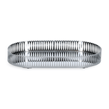 Bandeja Oval de Metal Espelhada Cromada 32,5cm - Ela Decora