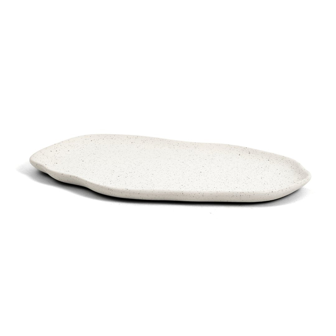 Bandeja Oval em Cerâmica Branca 30cm Mart 17558 - Ela Decora