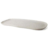 Bandeja Oval em Cerâmica Off White 42cm - Ela Decora