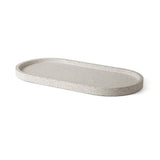 Bandeja Oval em Cimento Off White 36cm - Ela Decora