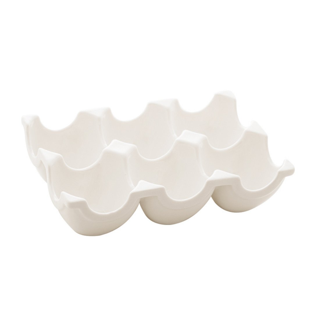 Bandeja para 6 Ovos de Porcelana New Bone Butterfly Flower - Ela Decora