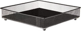 Bandeja Quadrada de Metal com Espelho Preta 17cm Mart - Ela Decora