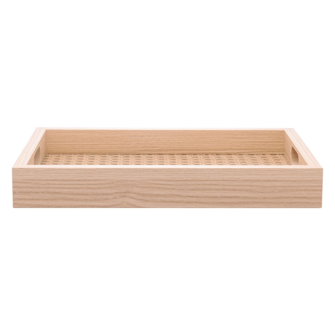 Bandeja Retangular de MDF com Fundo Trelica 35cm - Ela Decora