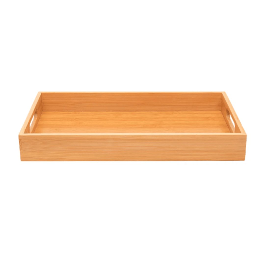 Bandeja Retangular em Bambu 40cm - Ela Decora