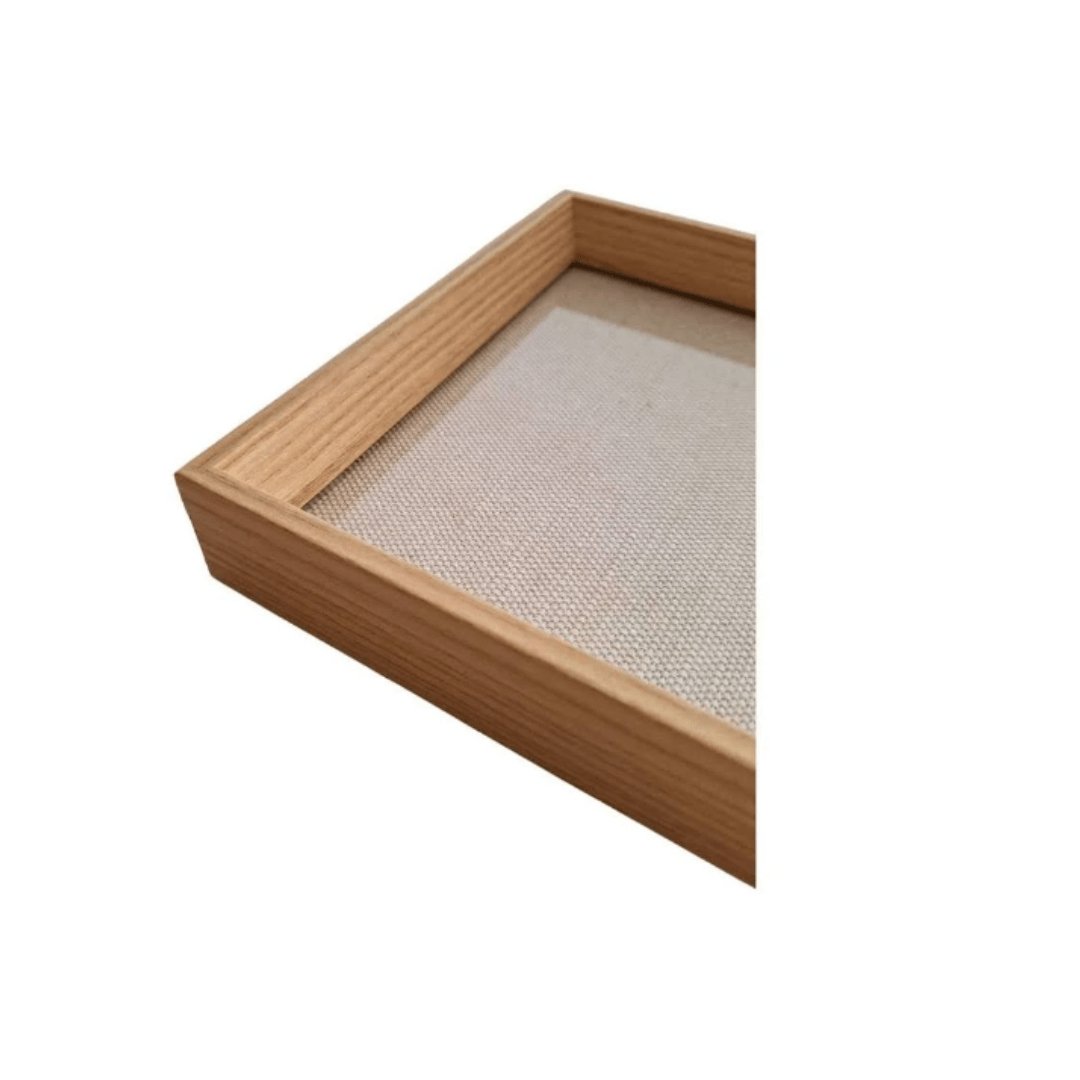 Bandeja Retangular em MDF com Linho 45cm - Ela Decora
