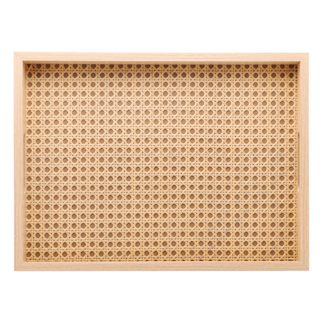 Bandeja Retangular em MDF e Trelica 40cm - Ela Decora