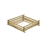 Bandeja Wire Golden Com Espelho Dourada - 10 cm - Ela Decora