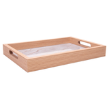 Bandeja Retangular MDF Estilo Marmore 31,5cm
