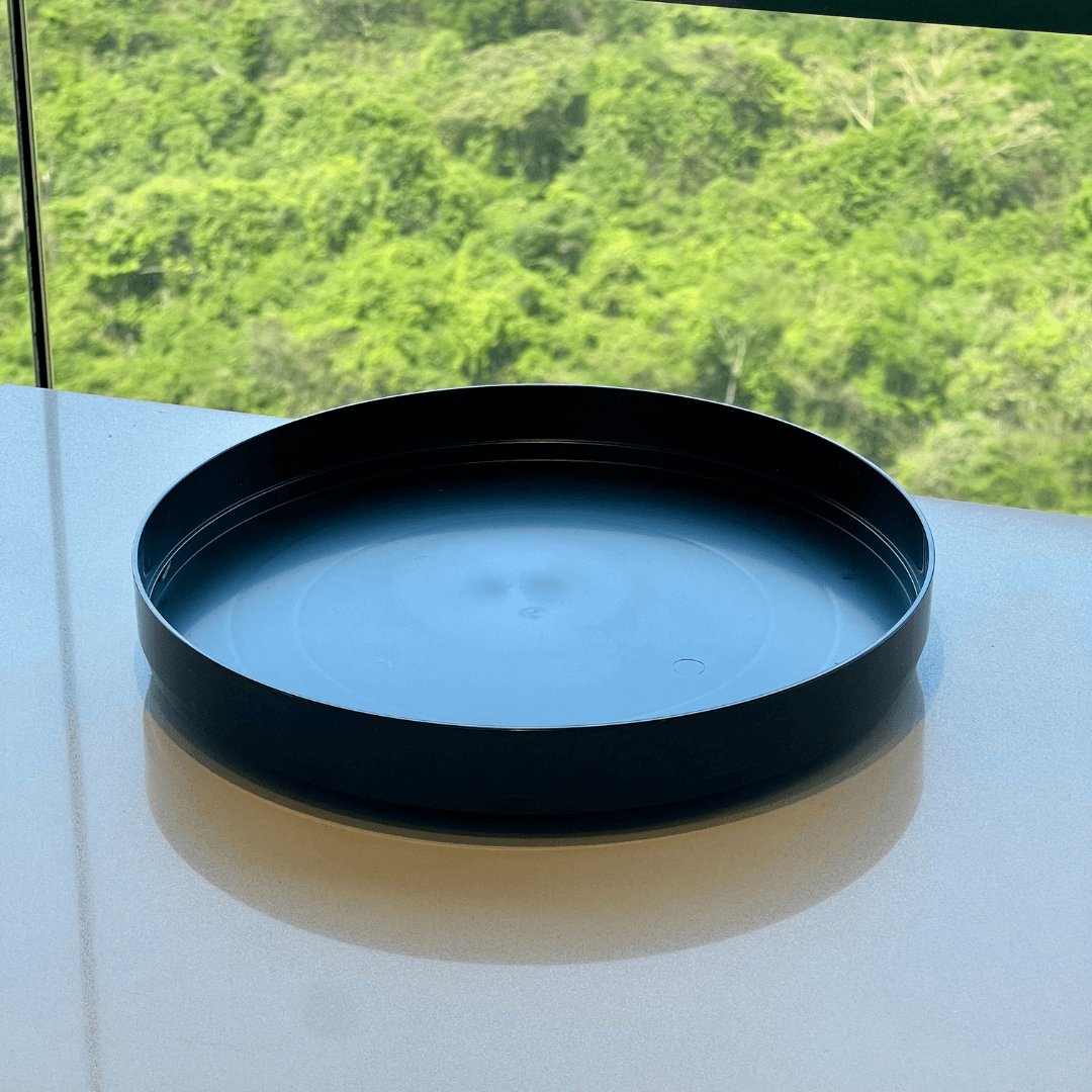 Organizador Giratório Lume Plástico Preto 25,5cm