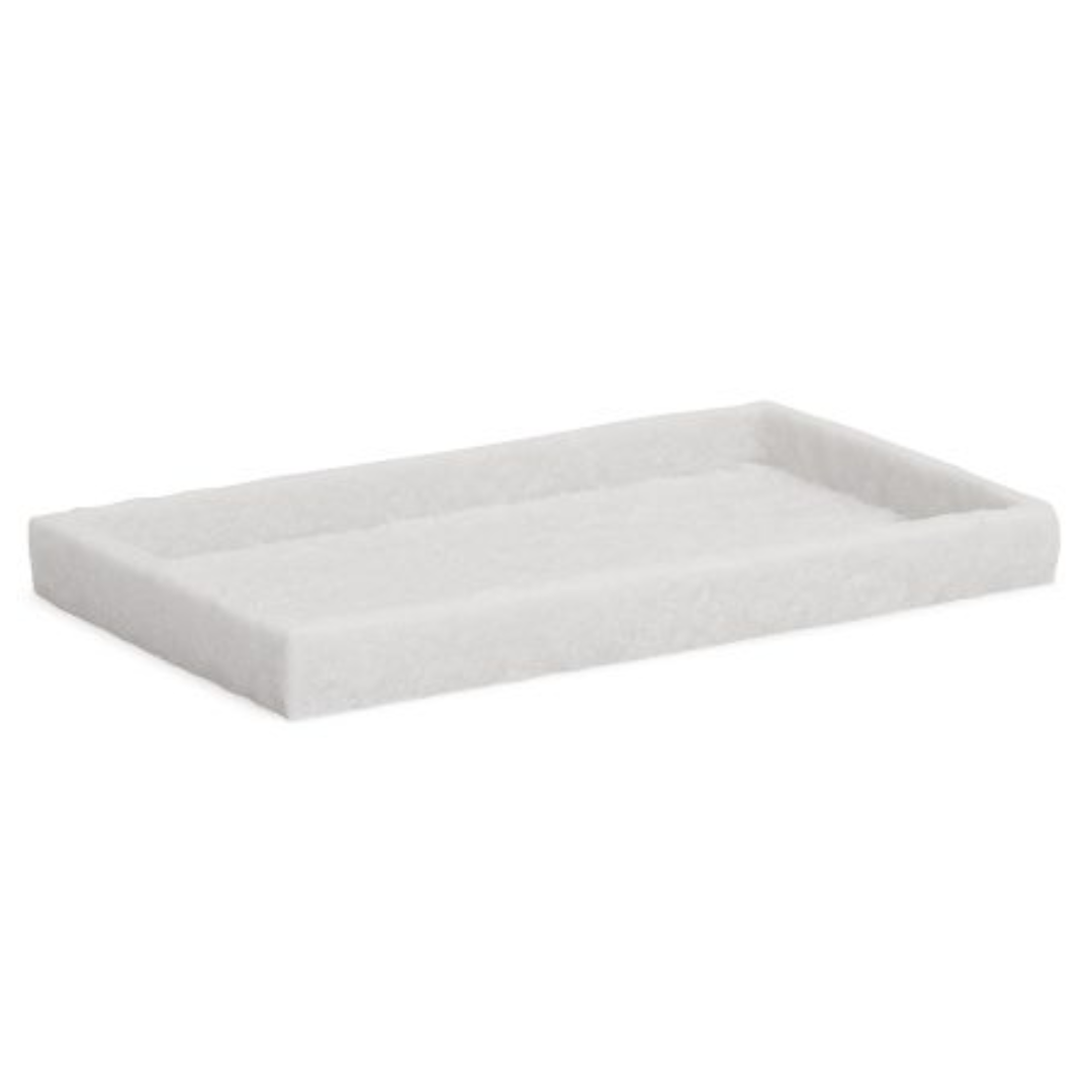 Bandeja Retangular em Polirresina Branca 20,5cm