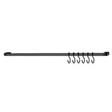 Barra De Cozinha 30 Cm Porta Utensílios 6 Ganchos Ônix - Ela Decora