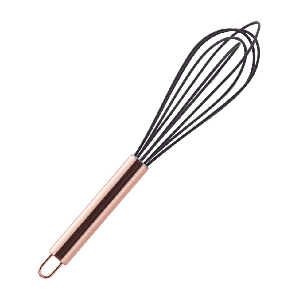 Batedor De Claras Cabo Rose Gold Silicone Chumbo 25 cm - Ela Decora