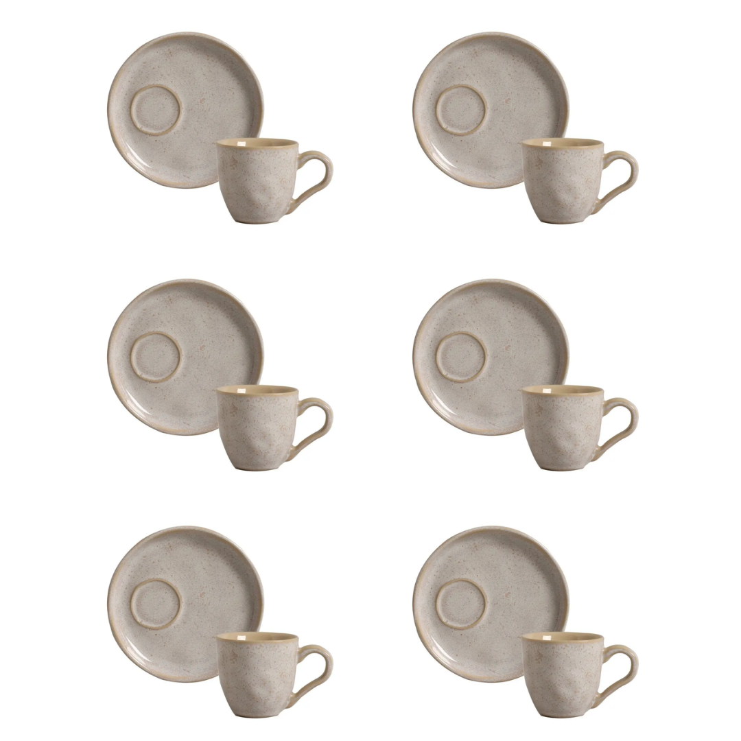 Jogo 6 Xícaras de Café Bio Latte Descentralizado 70ml
