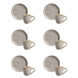 Jogo 6 Xícaras de Café Bio Latte Descentralizado 70ml