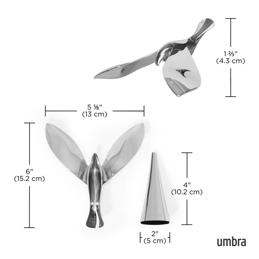 Abridor De Garrafas Drinking Buddy Titanium Pássaro Cromado
