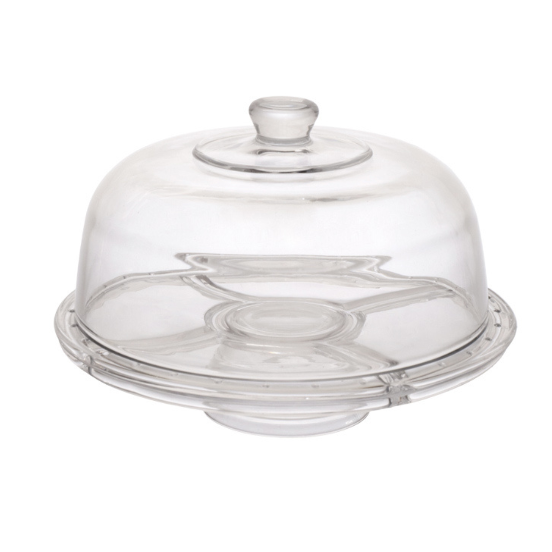 Boleira 6 em 1 de Vidro com Tampa Clássica 30,7cm