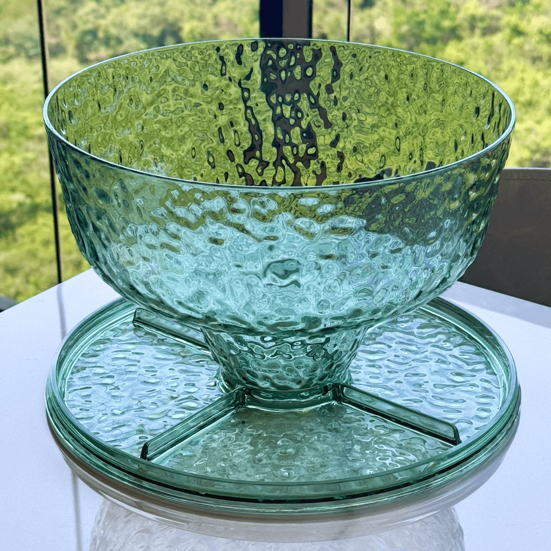 Boleira em Acrílico com Detalhe em Textura Verde
