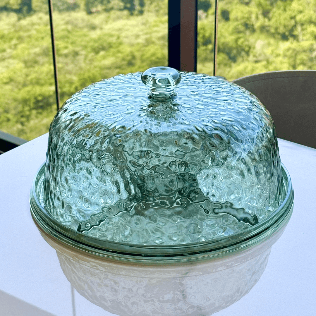 Boleira em Acrílico com Detalhe em Textura Verde
