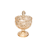 Bomboniere Potiche Cristal de Chumbo Âmbar 14cm - Ela Decora