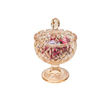 Bomboniere Potiche Cristal de Chumbo Âmbar 14cm - Ela Decora