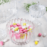 Bomboniere Potiche Geneva com Pé e Tampa de Cristal 18cm - Ela Decora