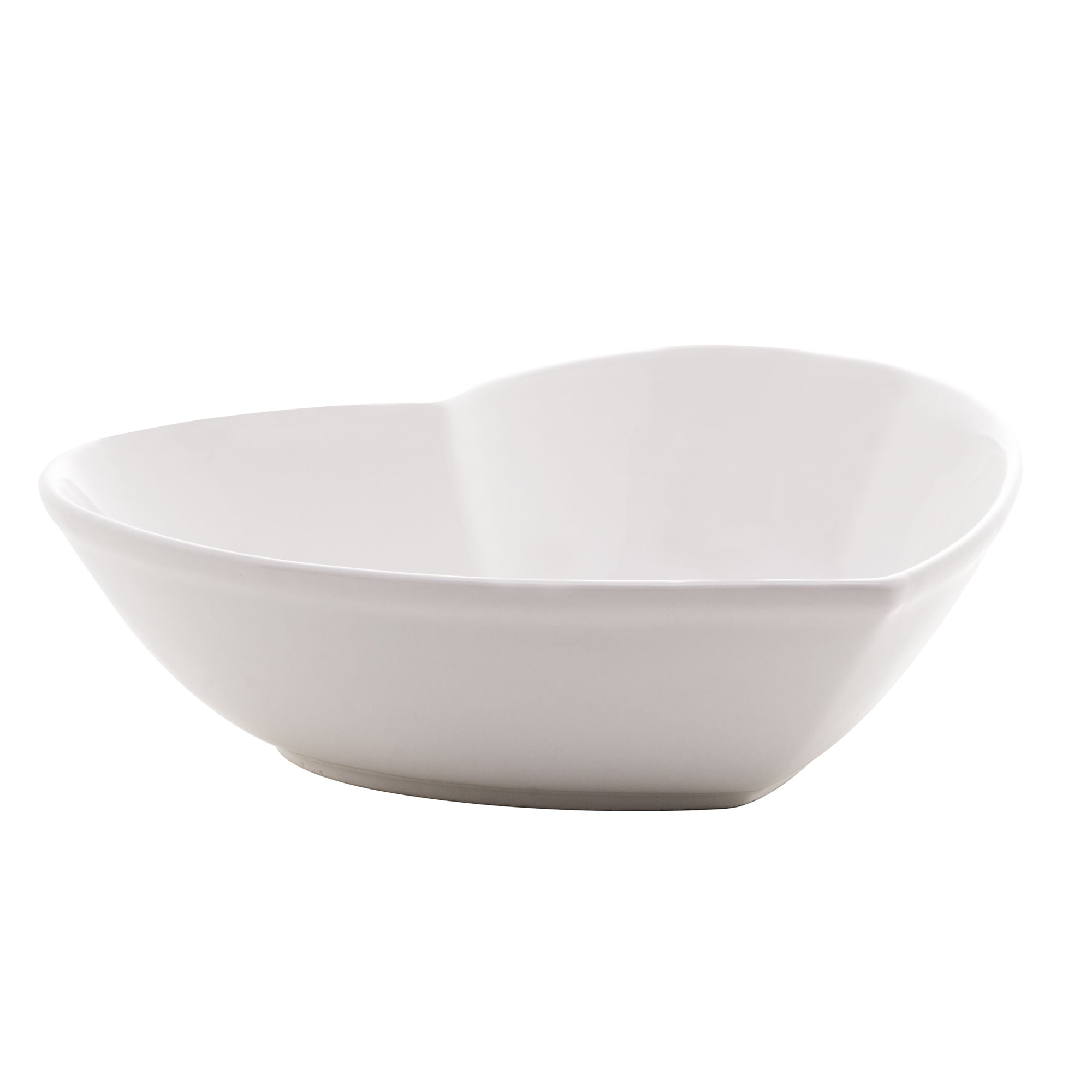 Bowl Cerâmica Coração Branco - 16,7cm - Ela Decora