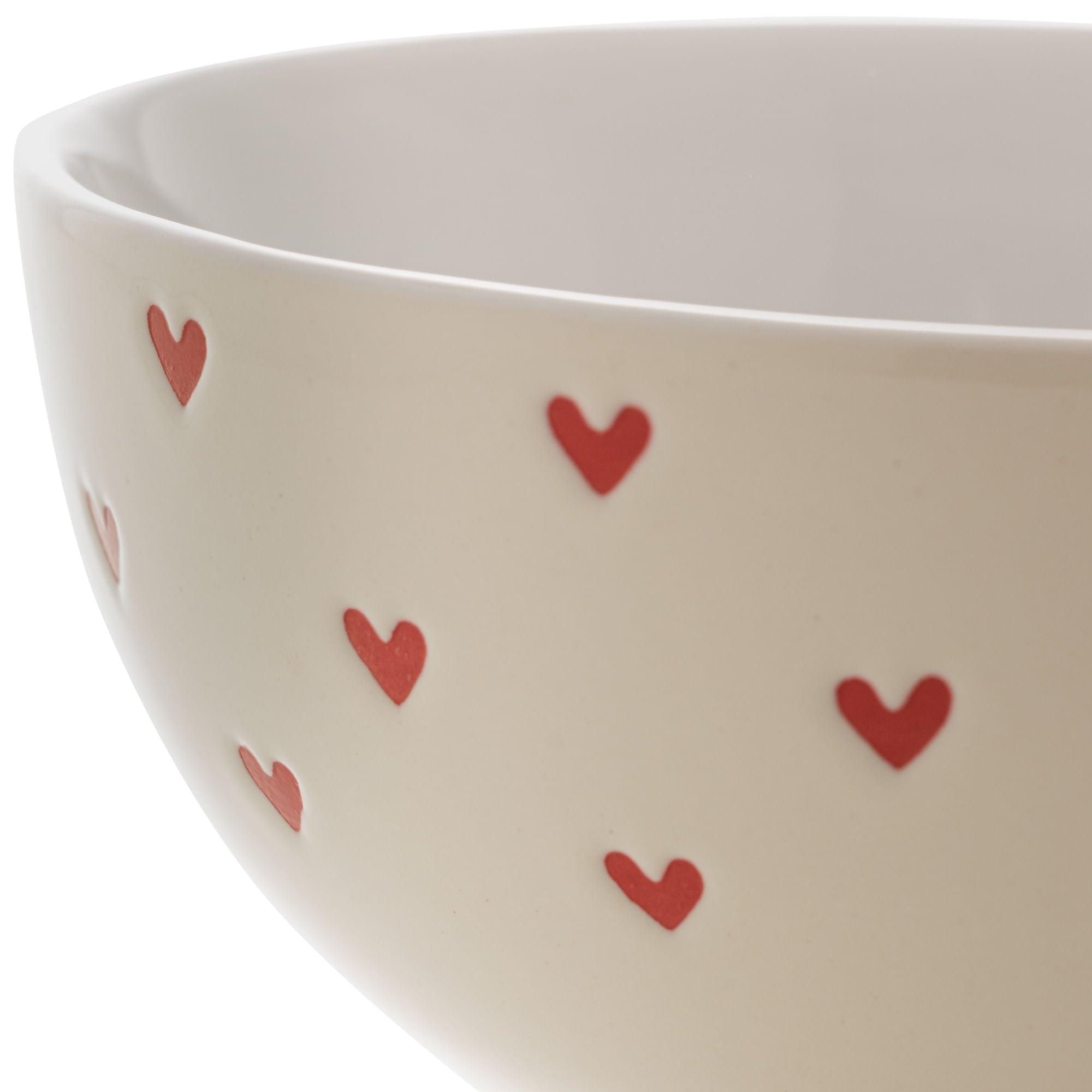 Bowl em Cerâmica Coração Branco 13cm - Ela Decora