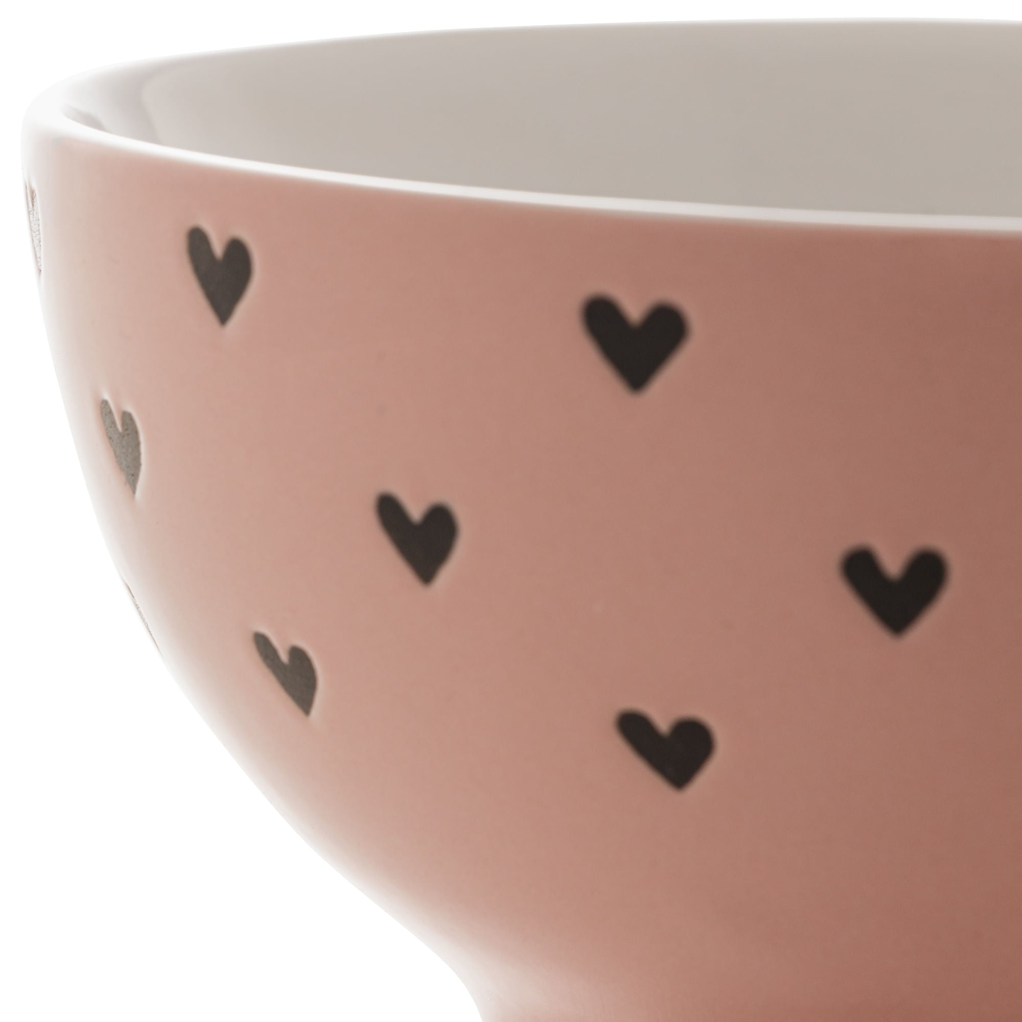 Bowl em Cerâmica Coração Rosa 13cm - Ela Decora