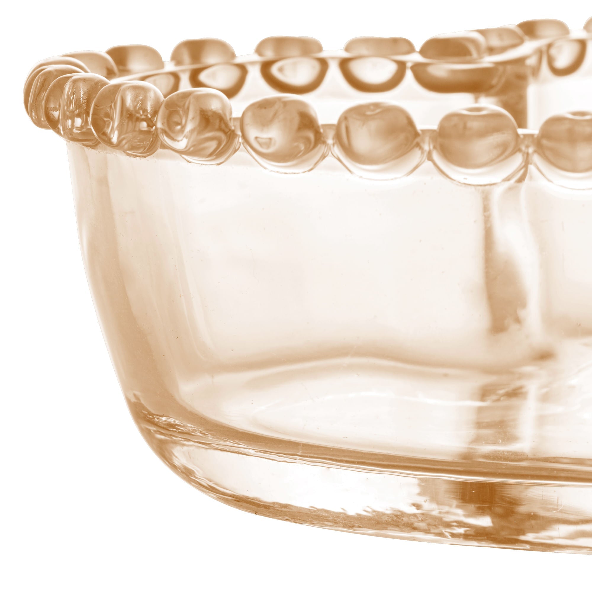 Bowl em Formato de Coração Âmbar Metalizado 13,5cm - Ela Decora