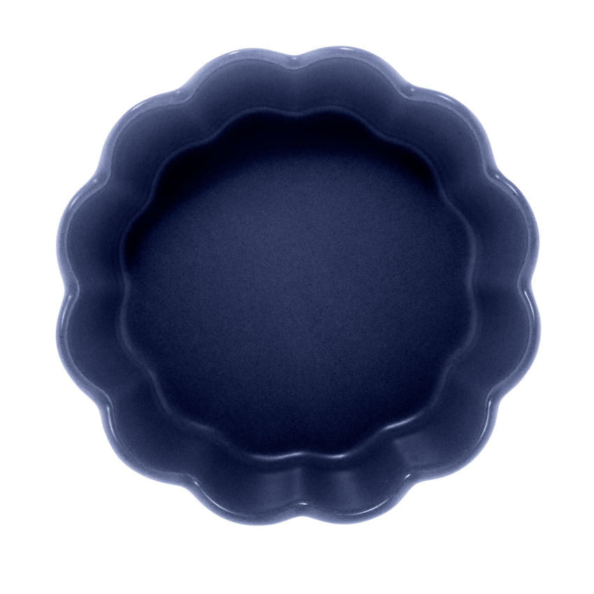 Bowl Flor Porcelana Nordica Azul Marinho Matt - 15 cm - Ela Decora
