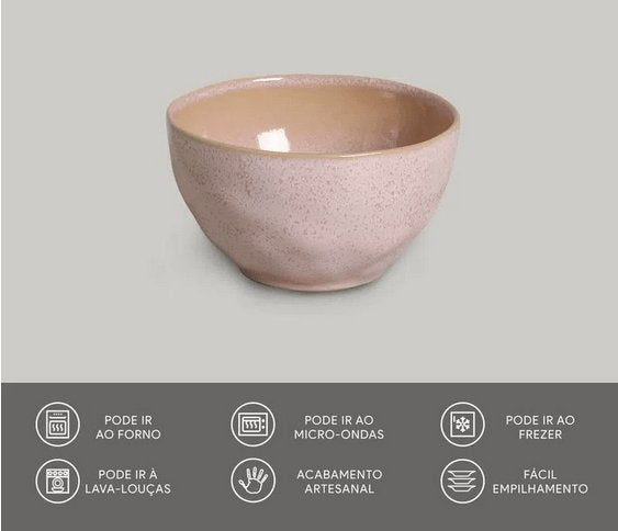 Bowl Orgânico Litch Rosa 558ml - Ela Decora