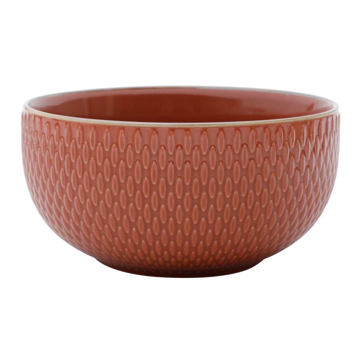 Bowl Porcelana Drops Laranja com Detalhe Metalizado - 700ml - Ela Decora