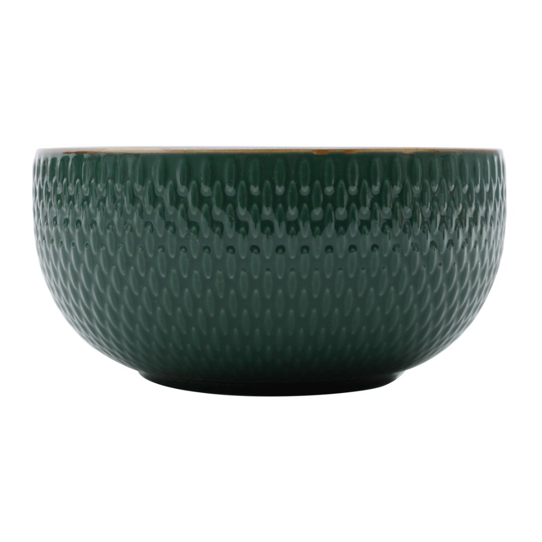 Bowl Porcelana Drops Verde com Detalhe Metalizado - 700ml - Ela Decora