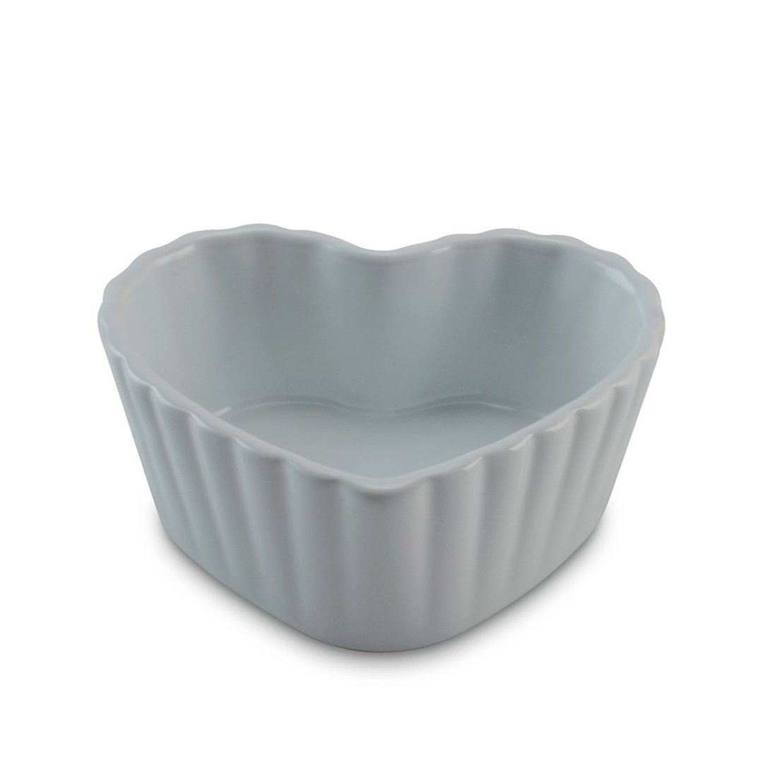 Bowl Ramequin Coração 11cm Branco - Ela Decora
