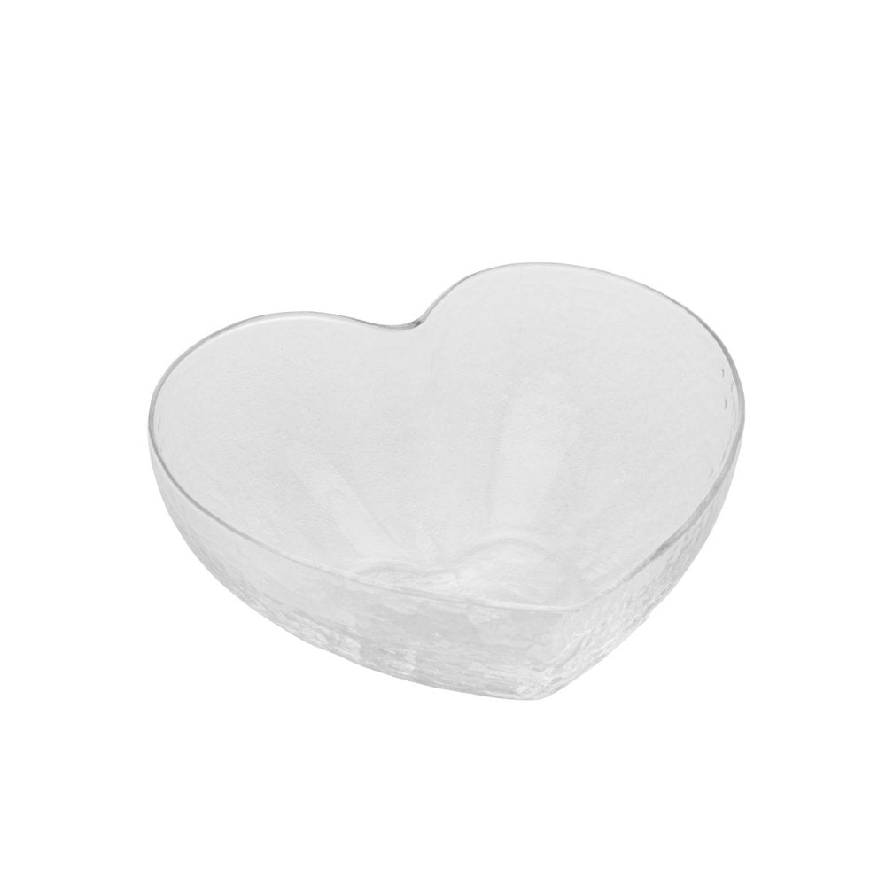 Bowl Vidro Martelado Coração Heart - 12cm - Ela Decora