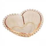 Bowl Cristal Coração Pearl Bolinha Ambar 19cm
