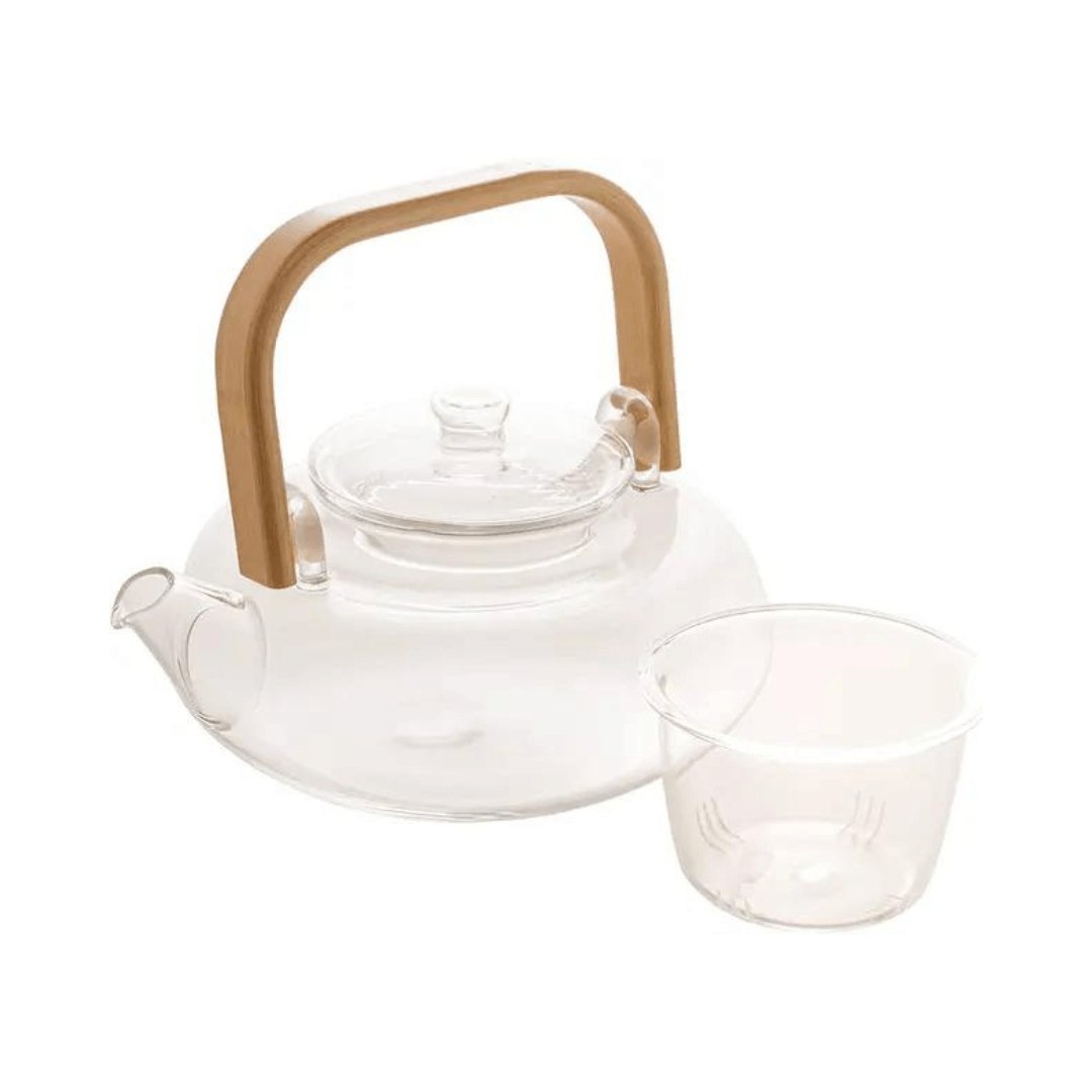 Bule Mattine em Vidro Borossilcato com Infusor e Alça 800ml - Ela Decora