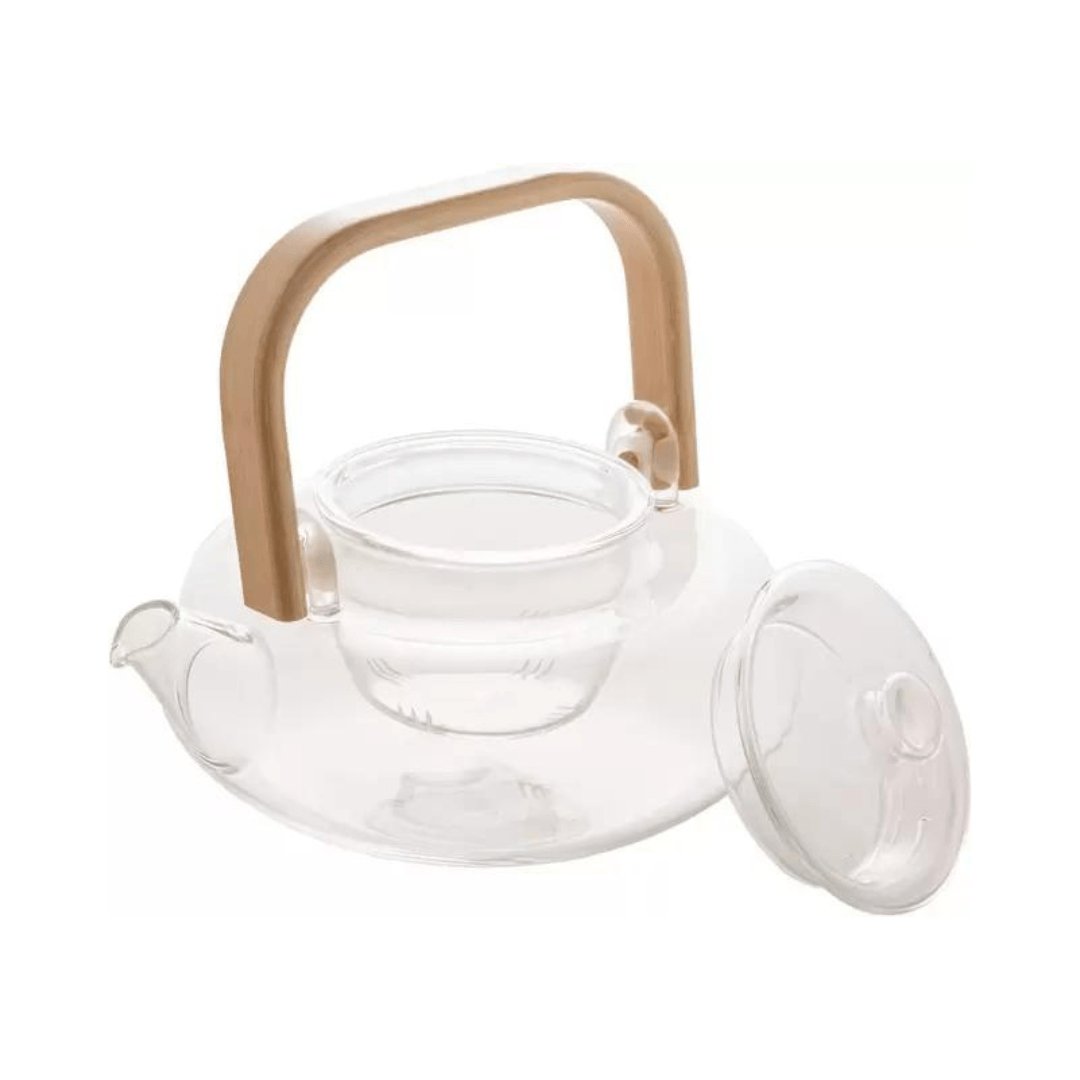 Bule Mattine em Vidro Borossilcato com Infusor e Alça 800ml - Ela Decora