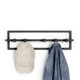 Cabideiro de Parede Cubiko Metal Preto 5 Ganchos - Ela Decora