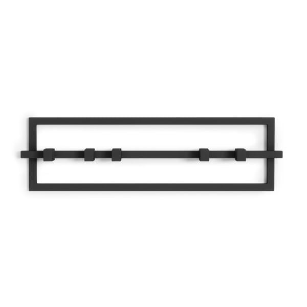 Cabideiro de Parede Cubiko Metal Preto 5 Ganchos - Ela Decora