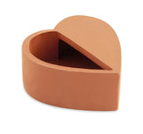 Cachepot Coração Terracota Em Cimento - 15,5 cm - Ela Decora
