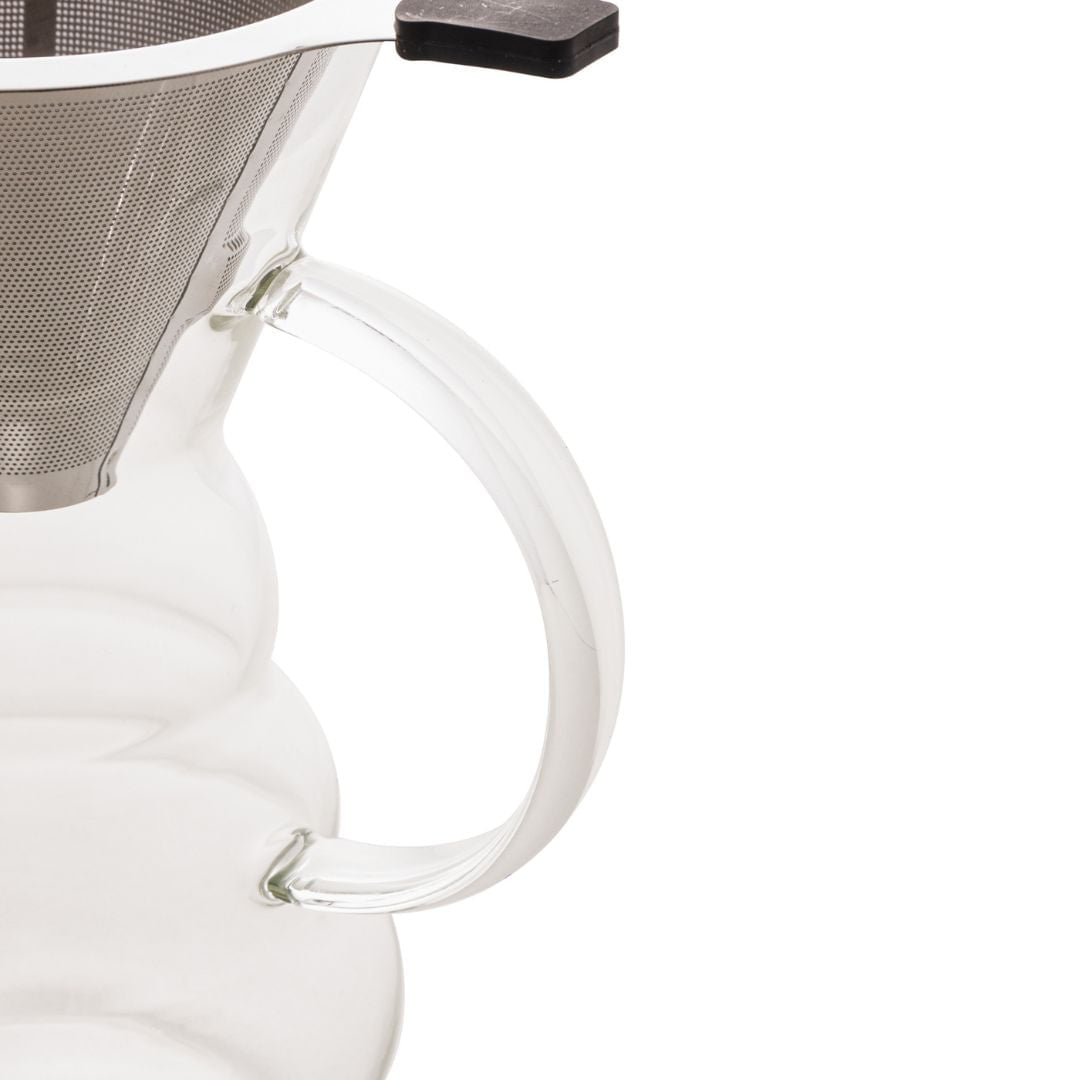 Cafeteira de Vidro com Filtro em Aço Inox 500ml - Ela Decora